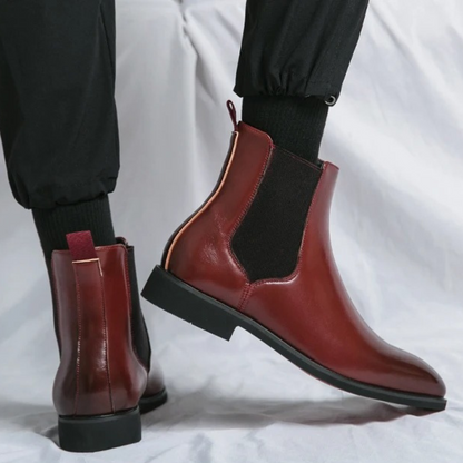 The Cobblestone Men’s Classic Ankle Slip On Leather Boots