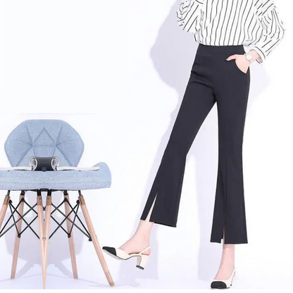 Comfy High Waist Flare Leg Women's Casual Pants