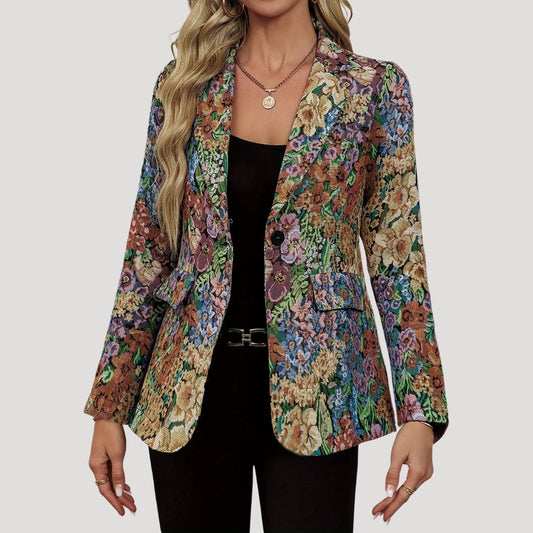 Classic Floral Pattern Jacket - BritishElegance