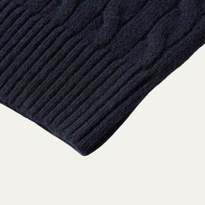 The Hever Men’s Cable Knit Crew Neck Sweater