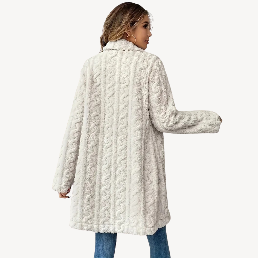 Women’s Double-Breasted Faux Fur Coat
