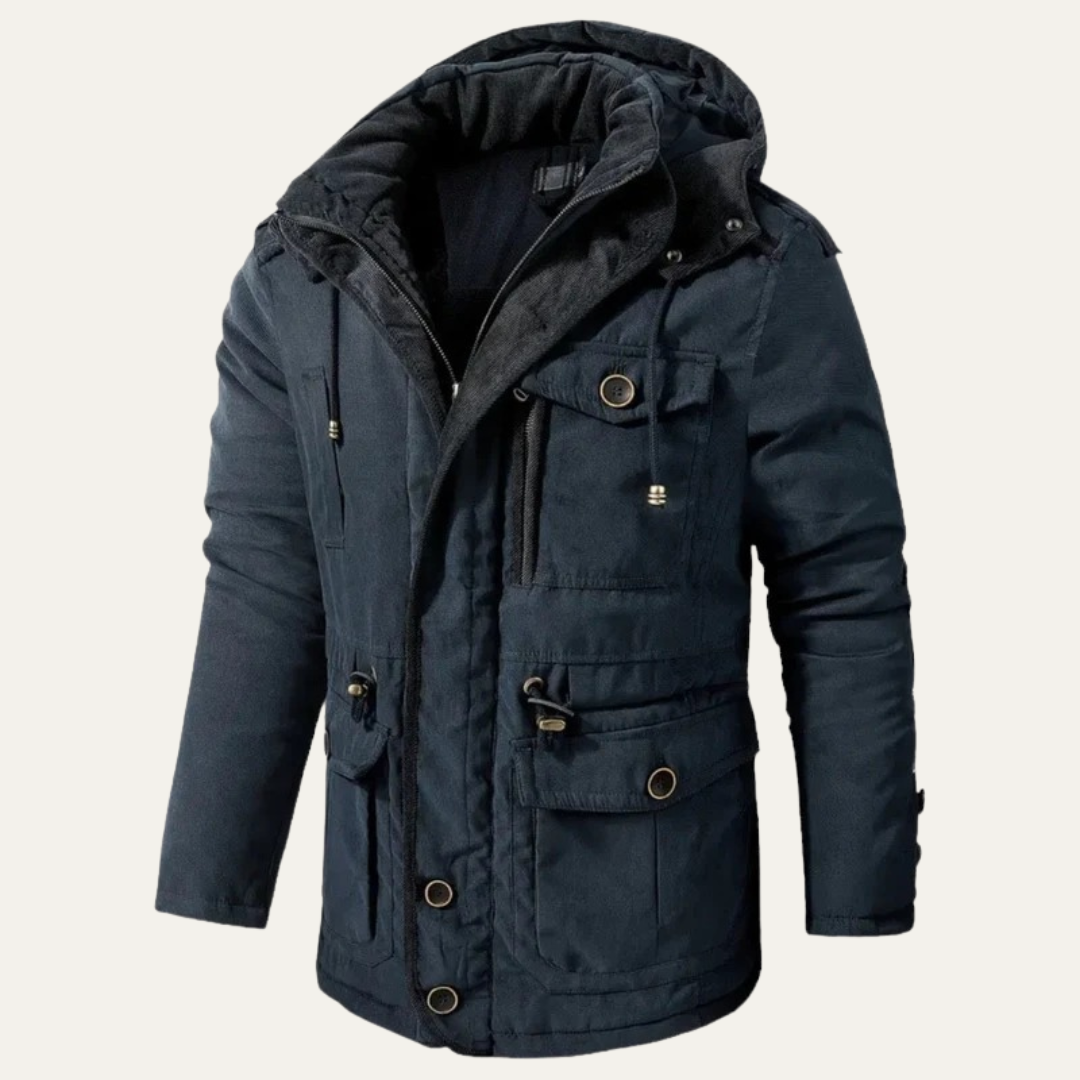 Men’s Corduroy Utility Jacket with Sherpa Collar