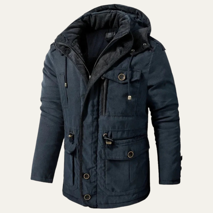 Men’s Corduroy Utility Jacket with Sherpa Collar