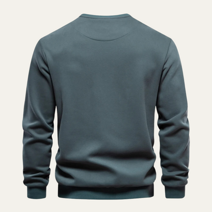 The Glasgow Men's Casual Crew Neck Jumper with Chest Pocket