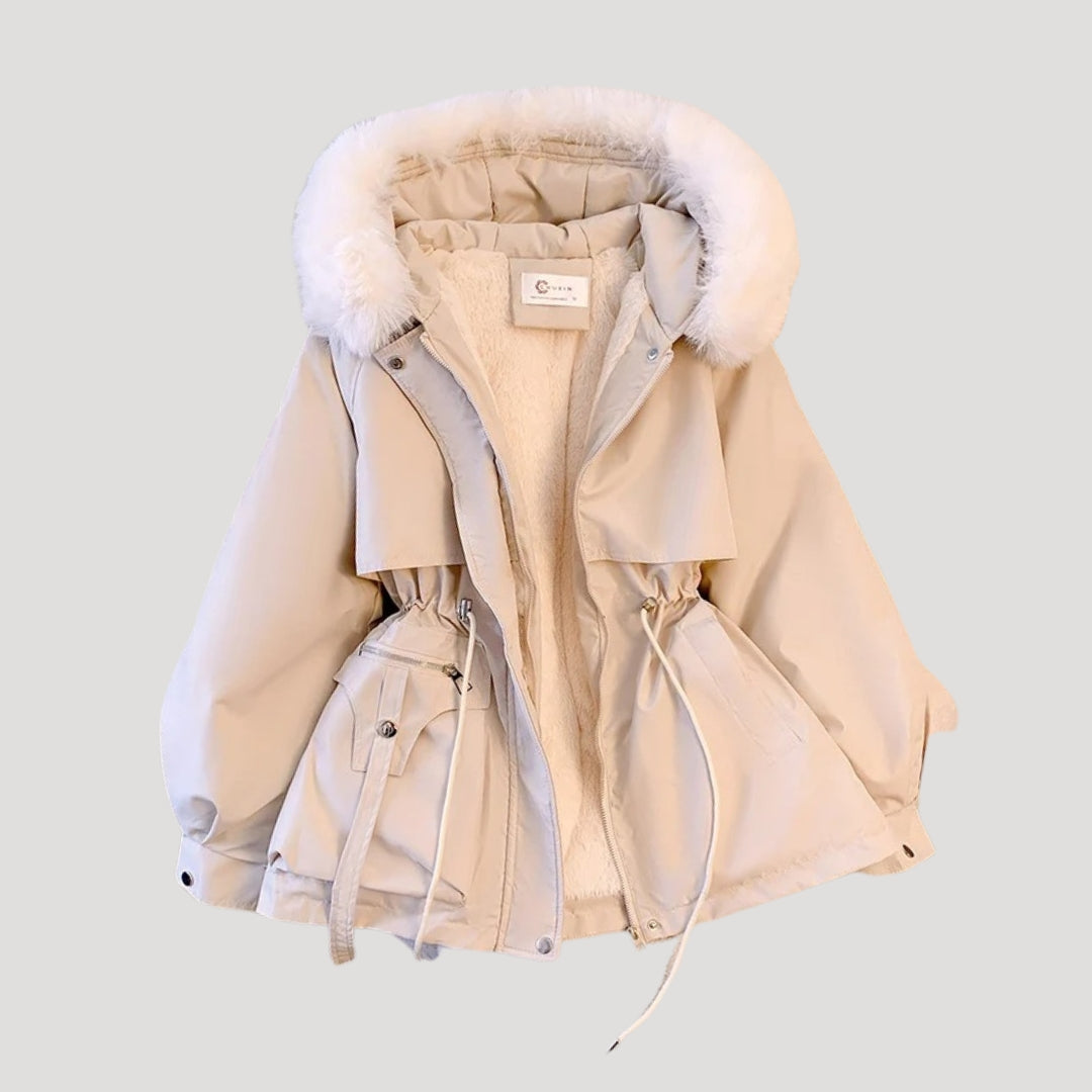 Warm Faux Fur Hooded Women's Parka Coat