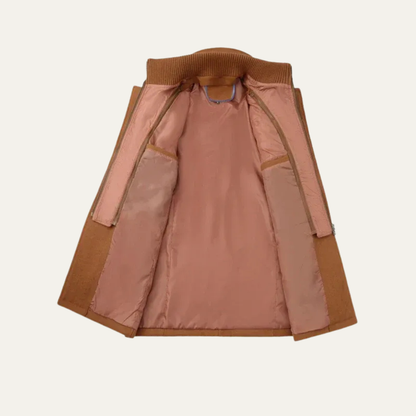 Men’s Military Inspired Wool Blend Mid Thigh Topcoat