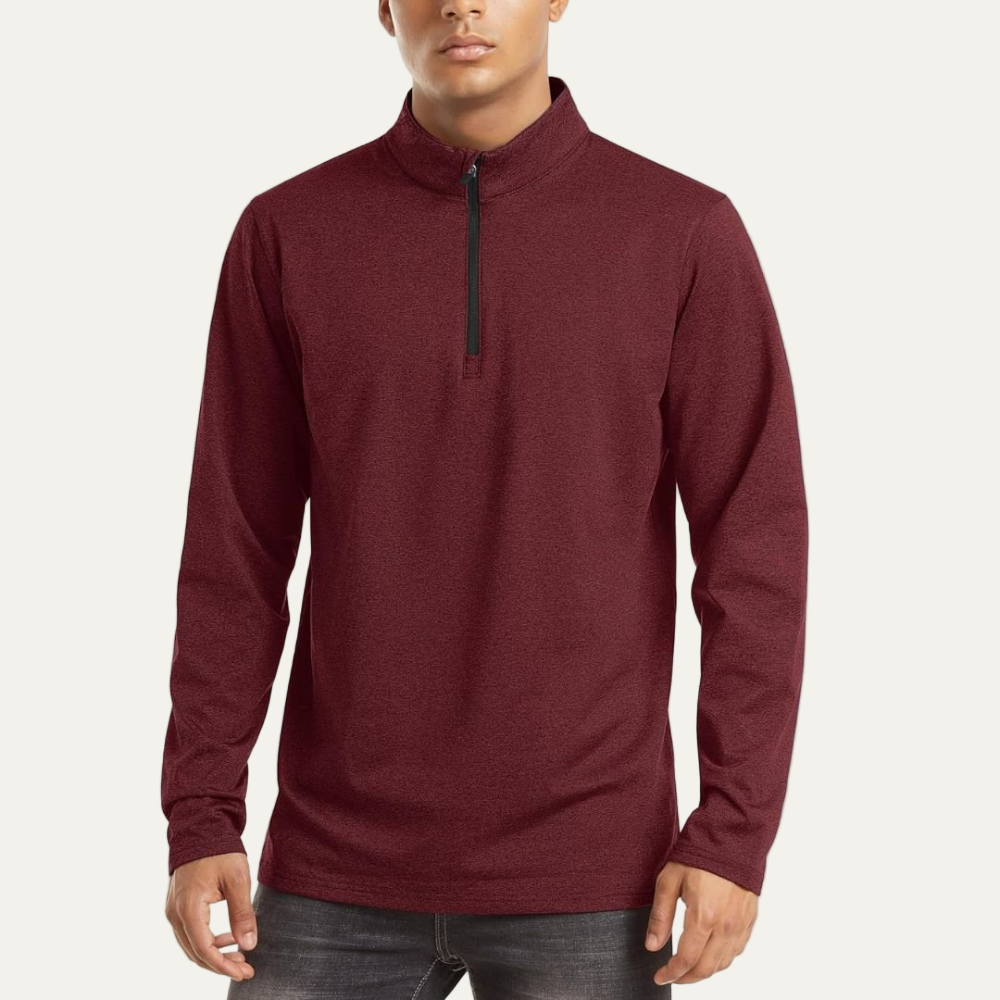 Men’s Technical Quarter Zip Stand Collar Shirt