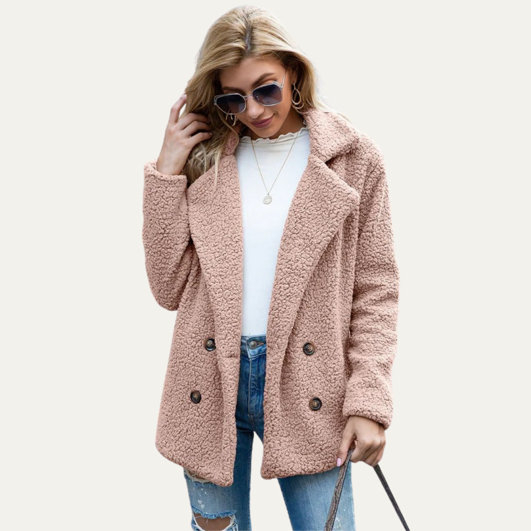 Women’s Plush Mid-Length Pea Coat
