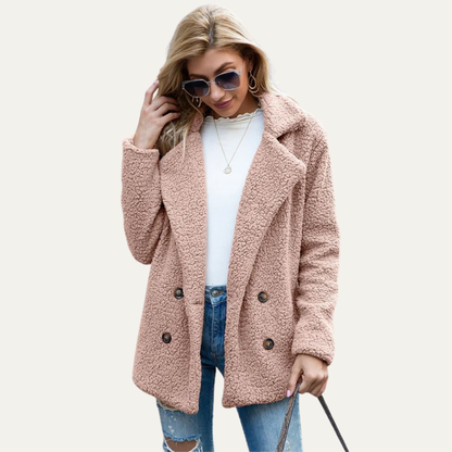 Women’s Plush Mid-Length Pea Coat
