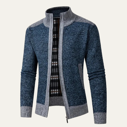 The Cirencester Men’s Thick Fleece Lined Zip Warm Knit Jacket