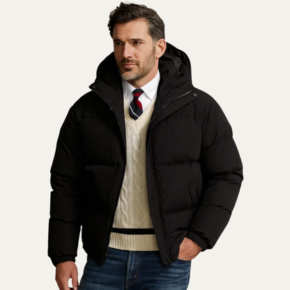 Men’s Insulated High Neck Hooded Puffer Jacket
