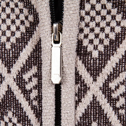 The Arezzo Men’s Smart Casual Diamond Patterned Knit Jacket