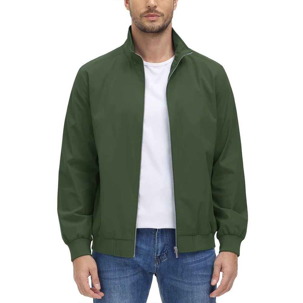 Men’s Minimalist Zip Front Blouson Jacket