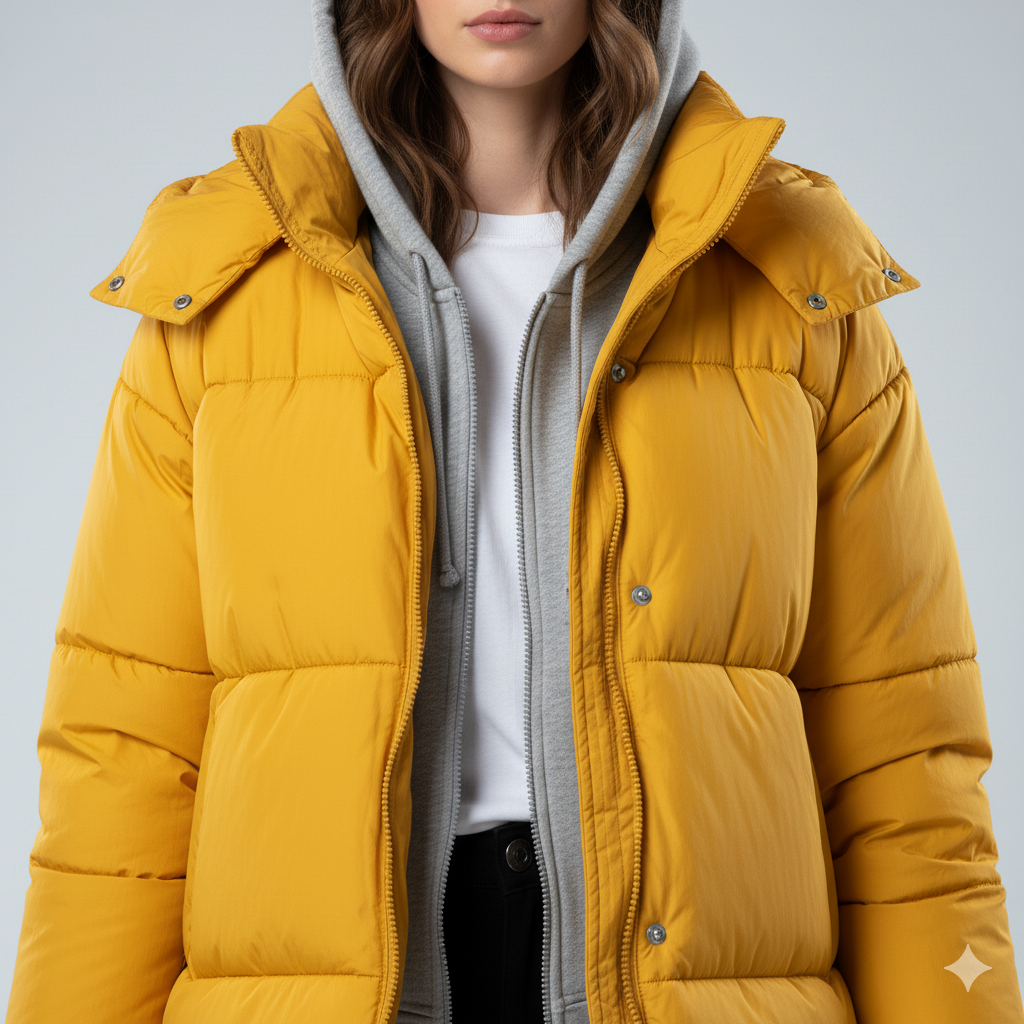 Jasmine | Padded Jacket - Oversized Quilted Hooded Winter Coat for Women