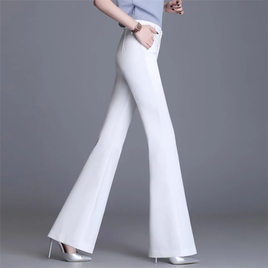 Women's Fitted High Waisted Wide Leg Pants