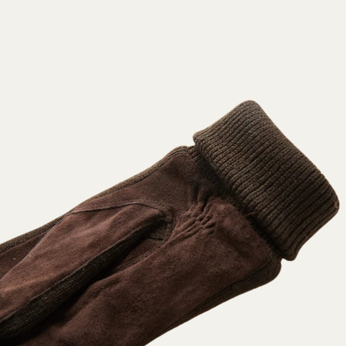 The Barolo Men’s Winter Fleece Lined Suede Gloves with Knit Cuffs