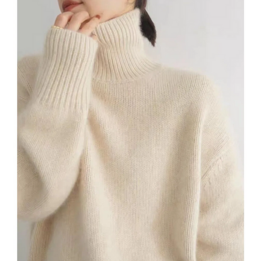 Warm Winter Crew Neck Wool Sweater for Women - BritishElegance