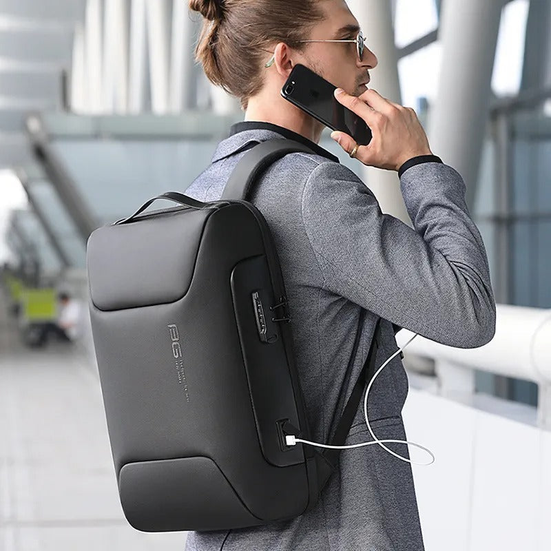 Secure Laptop Backpack 15.6in Waterproof Travel Bag - BritishElegance