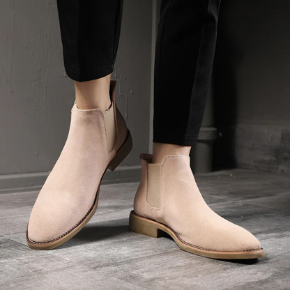 The Roussillon Men’s Classic Smart Casual Suede Chelsea Boots