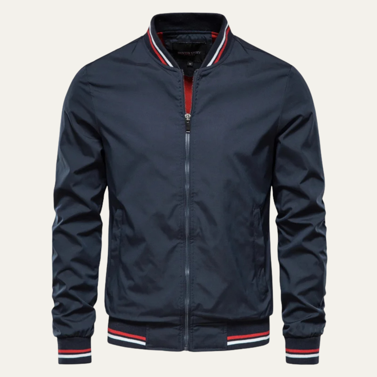 Men’s Lightweight Striped Bomber Jacket