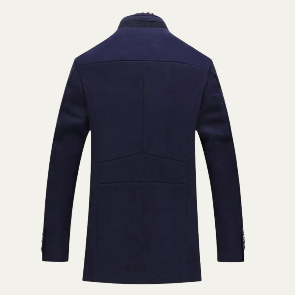 Men’s Stand Collar Single Breasted Topcoat