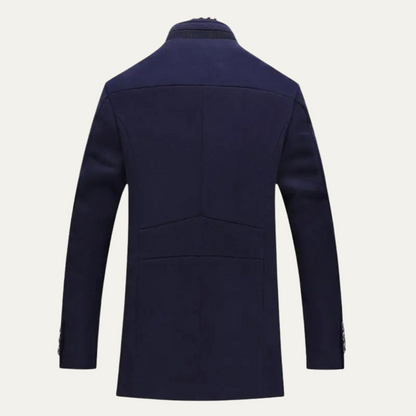 Men’s Stand Collar Single Breasted Topcoat