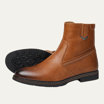 The Catanzaro Men’s Warm Fur Line Winter Leather Ankle Boots