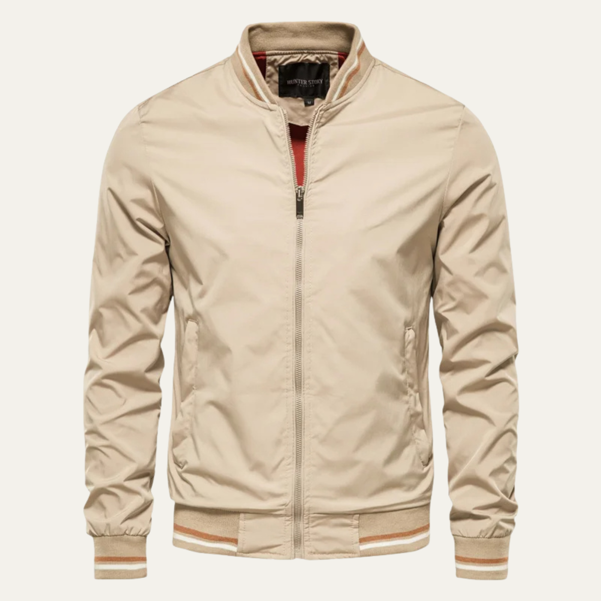 Men’s Lightweight Striped Bomber Jacket