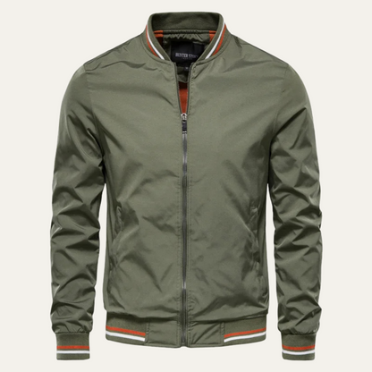 Men’s Lightweight Striped Bomber Jacket