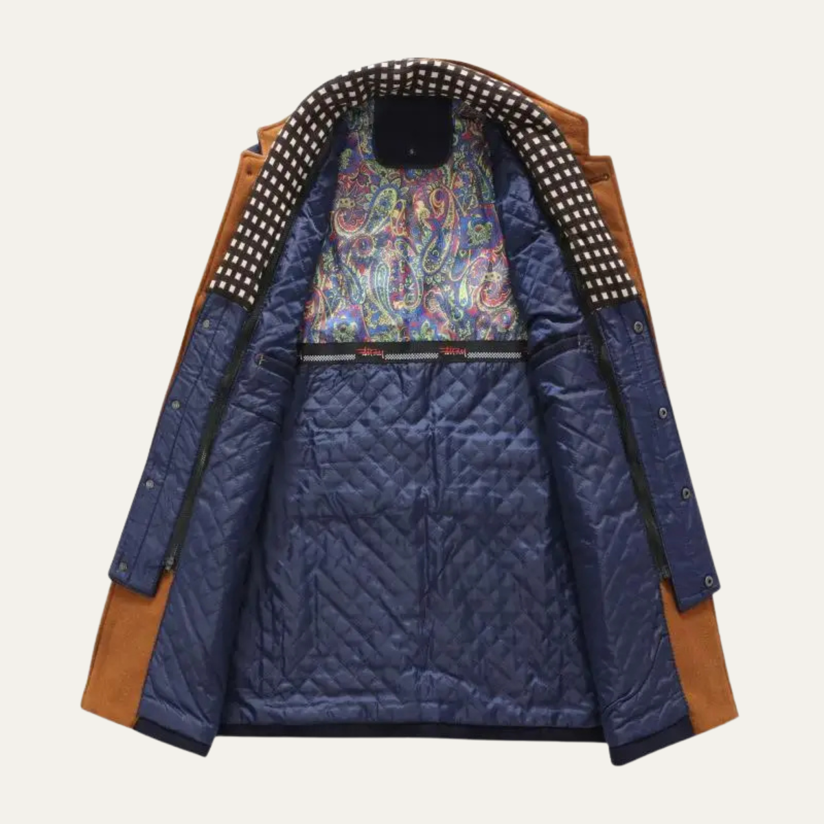 Men’s Stand Collar Single Breasted Topcoat