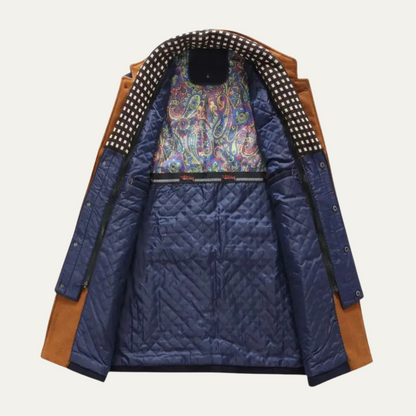 Men’s Stand Collar Single Breasted Topcoat