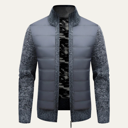 The Como Lago Men’s Winter Padded Zip Up Knit Jacket