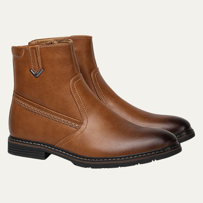 The Catanzaro Men’s Warm Fur Line Winter Leather Ankle Boots