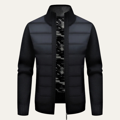 The Como Lago Men’s Winter Padded Zip Up Knit Jacket