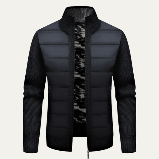 The Como Lago Men’s Winter Padded Zip Up Knit Jacket