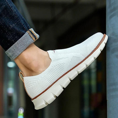Knit Slip-on - Comfort Stretch Fit Breathable Shoes White
