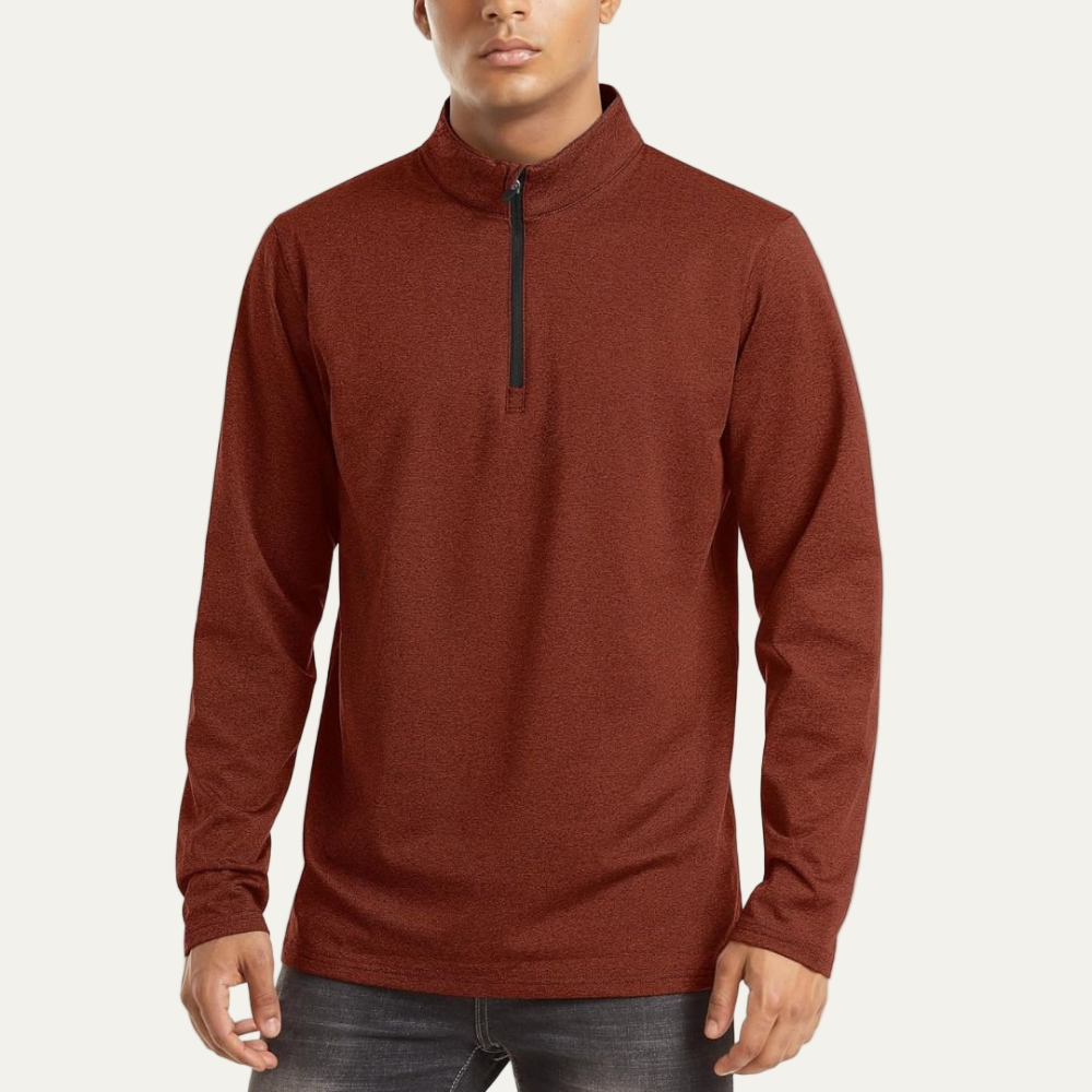 Men’s Technical Quarter Zip Stand Collar Shirt