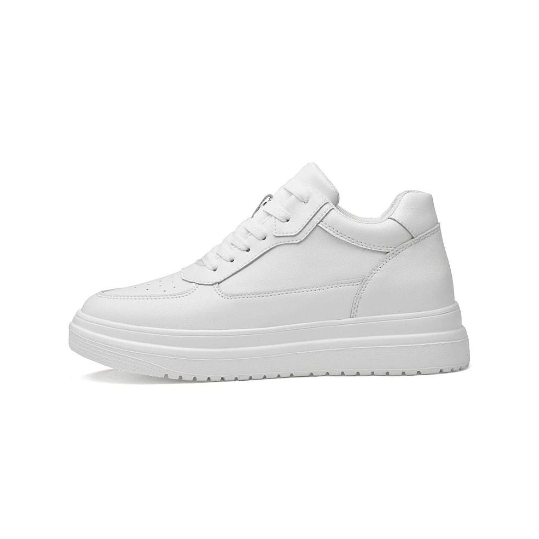 Theodore Leather Mid-Top Sneakers | Elevated Platform Lace-Up Sneakers