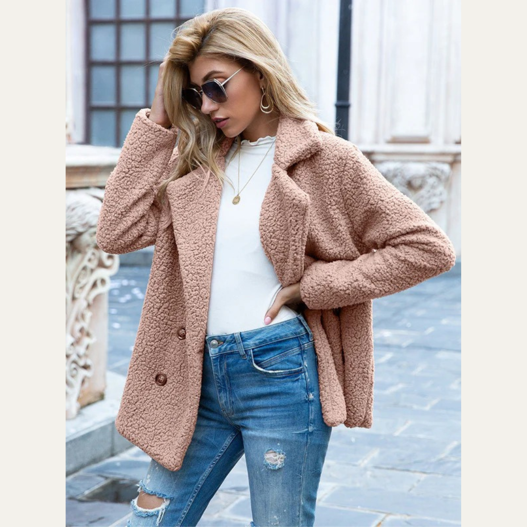 Women’s Plush Mid-Length Pea Coat