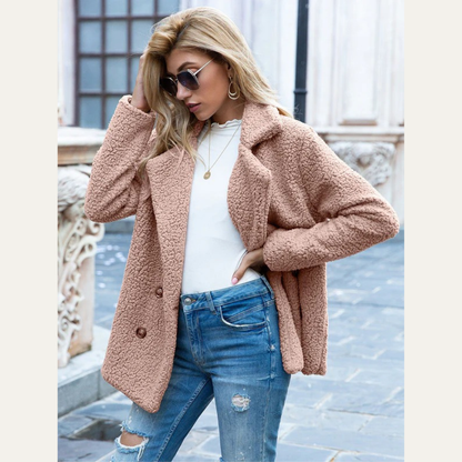 Women’s Plush Mid-Length Pea Coat