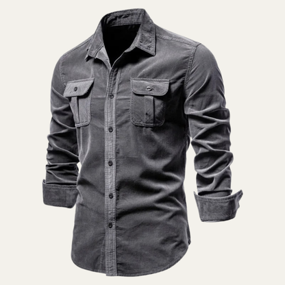 The Castellina Men’s Casual Button Up Corduroy Shirt