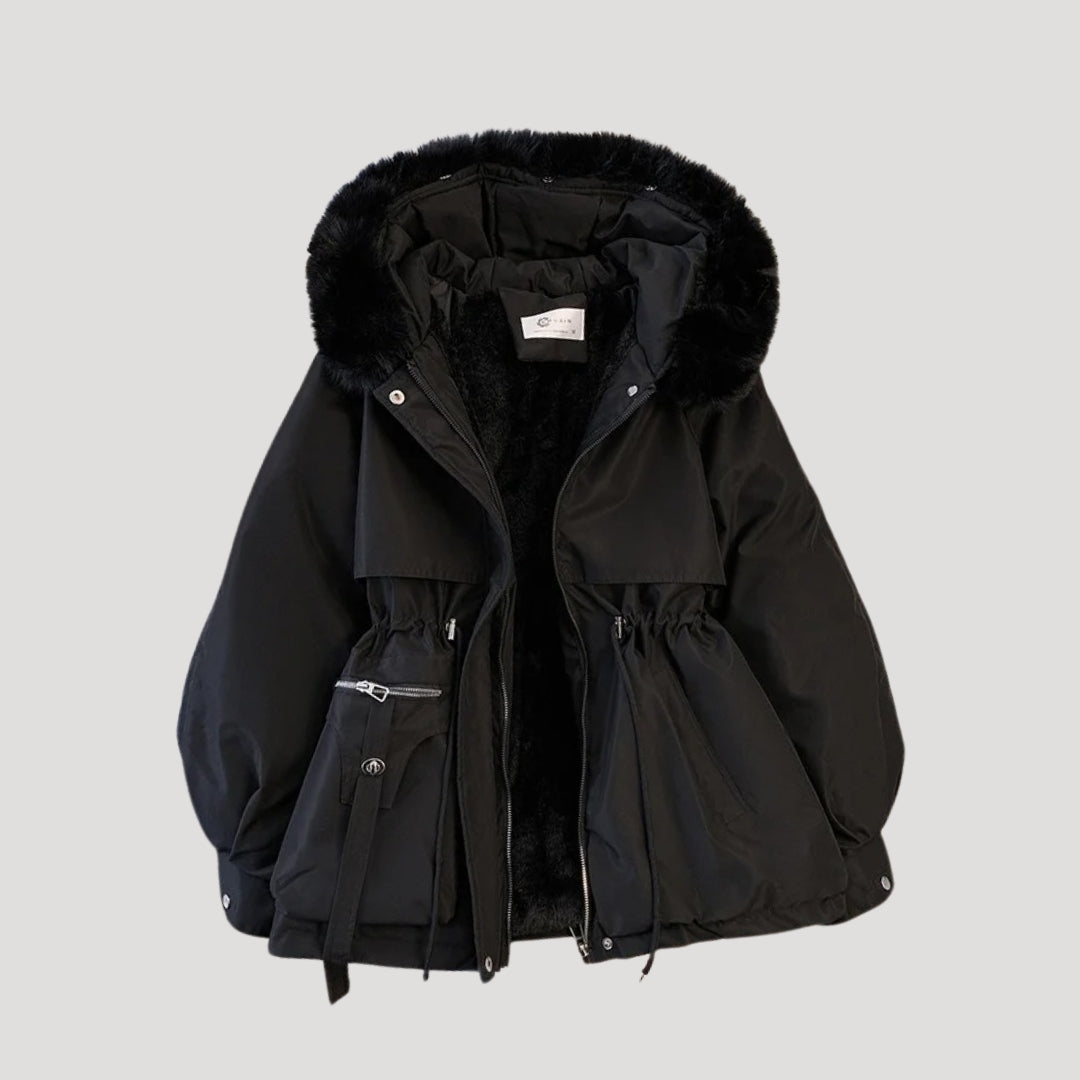 Warm Faux Fur Hooded Women's Parka Coat