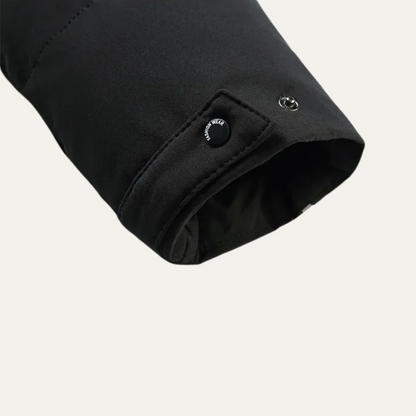 Men’s Long Quilted Puffer Coat with Hood