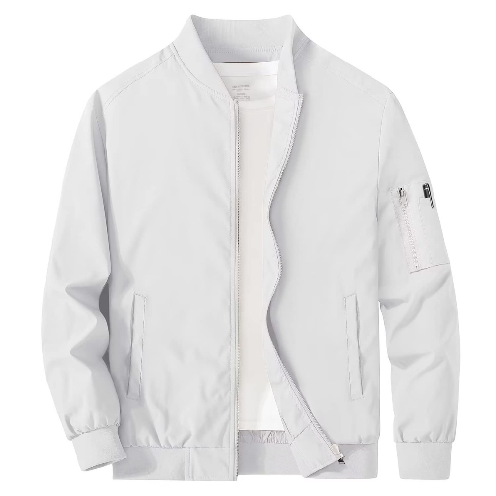 Men’s Classic Full Zipper Bomber Jacket