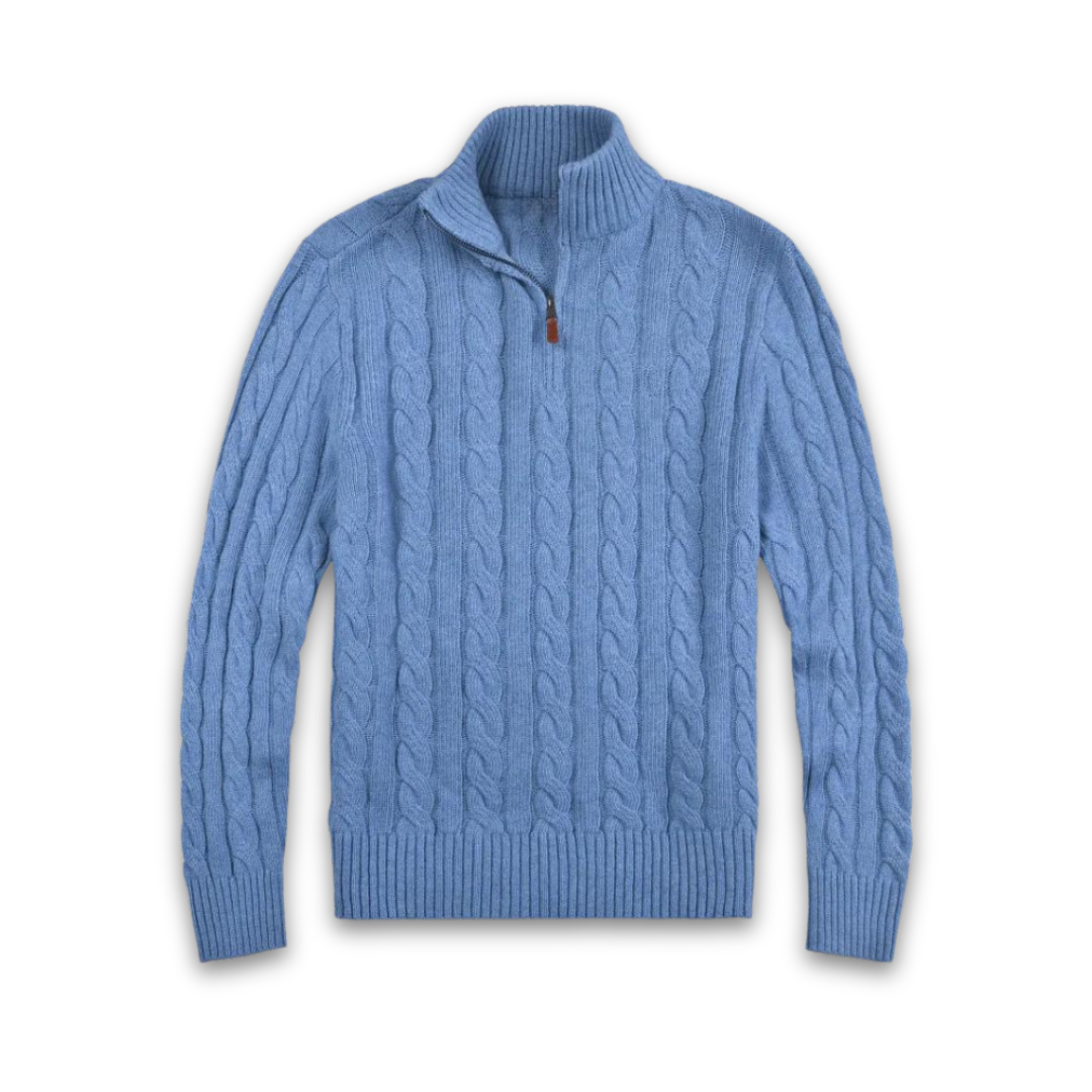 Warm Mens Cable Knit Winter Sweater