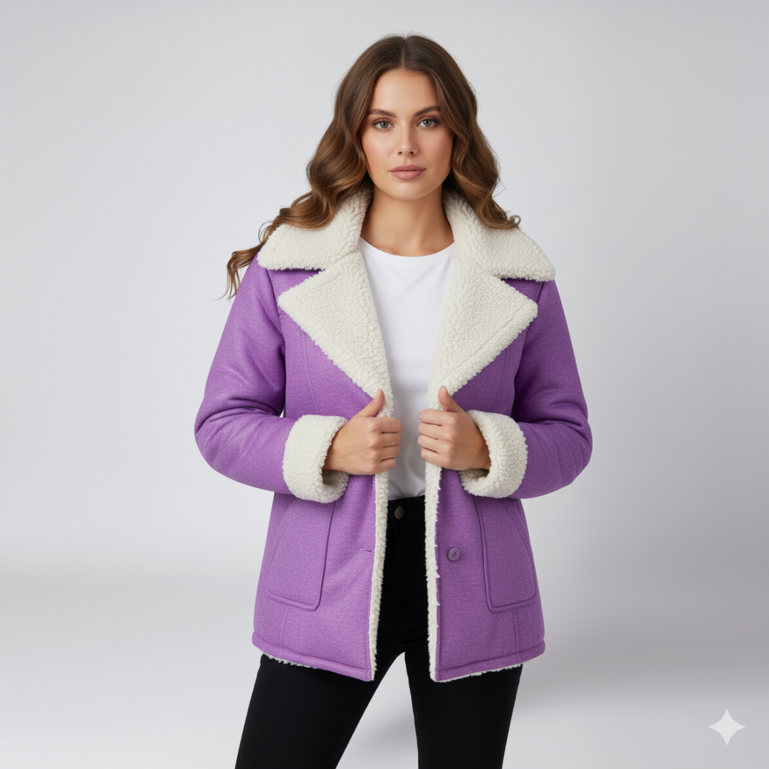 Glaiza | Winter Jacket - Soft-Lined Outerwear with Turn-Down Collar for Women