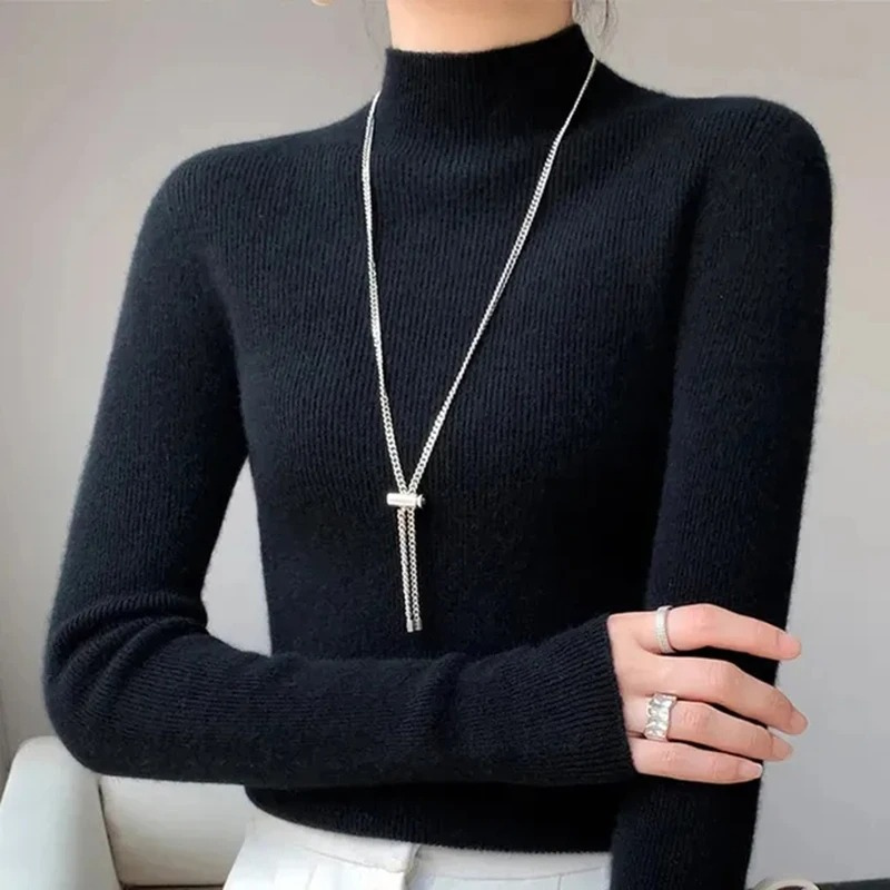 Warm Close Fit Winter Wool Sweater for Women