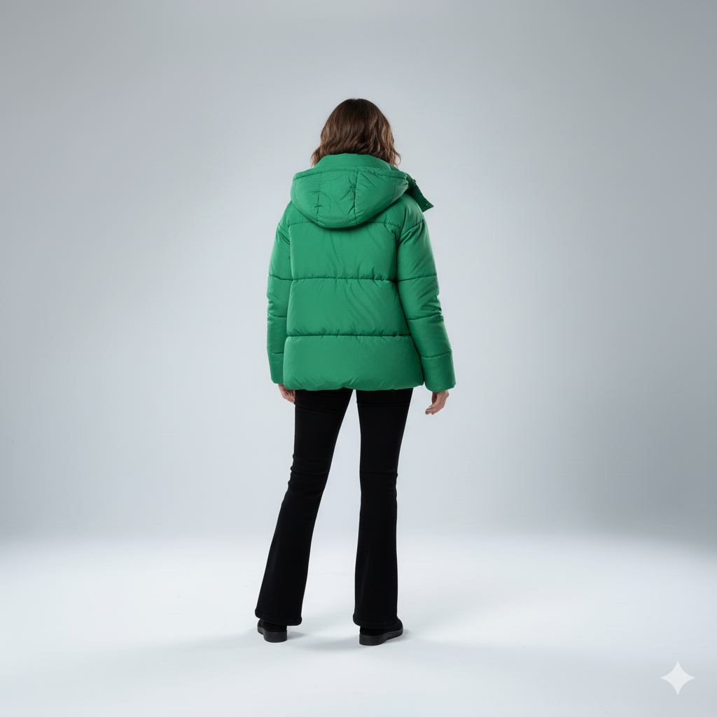 Jasmine | Padded Jacket - Oversized Quilted Hooded Winter Coat for Women