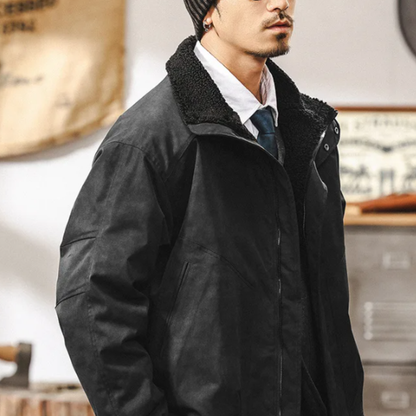 The Hampton Men’s Suede Fleece Lined Bomber Jacket