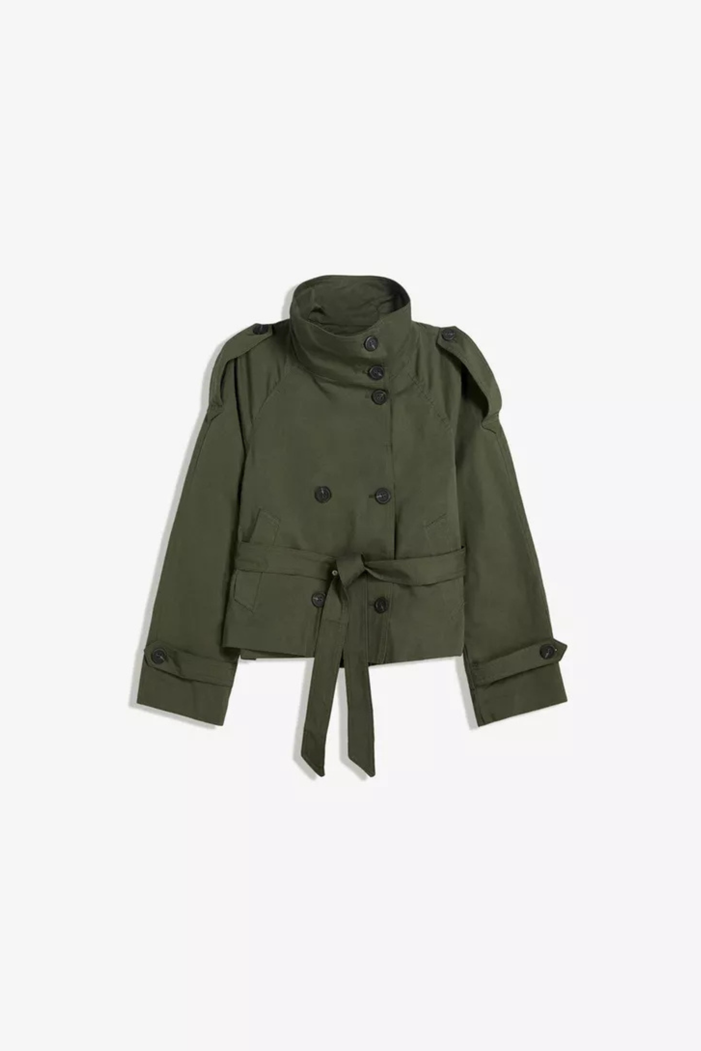 Classic Double Breasted Short Trench Coat